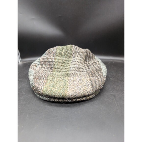 Stefeno Flat Newsboy Hat Cap 100% Wool Lauren XXL 63 Made in Italy Harris Tweed - Picture 1 of 8